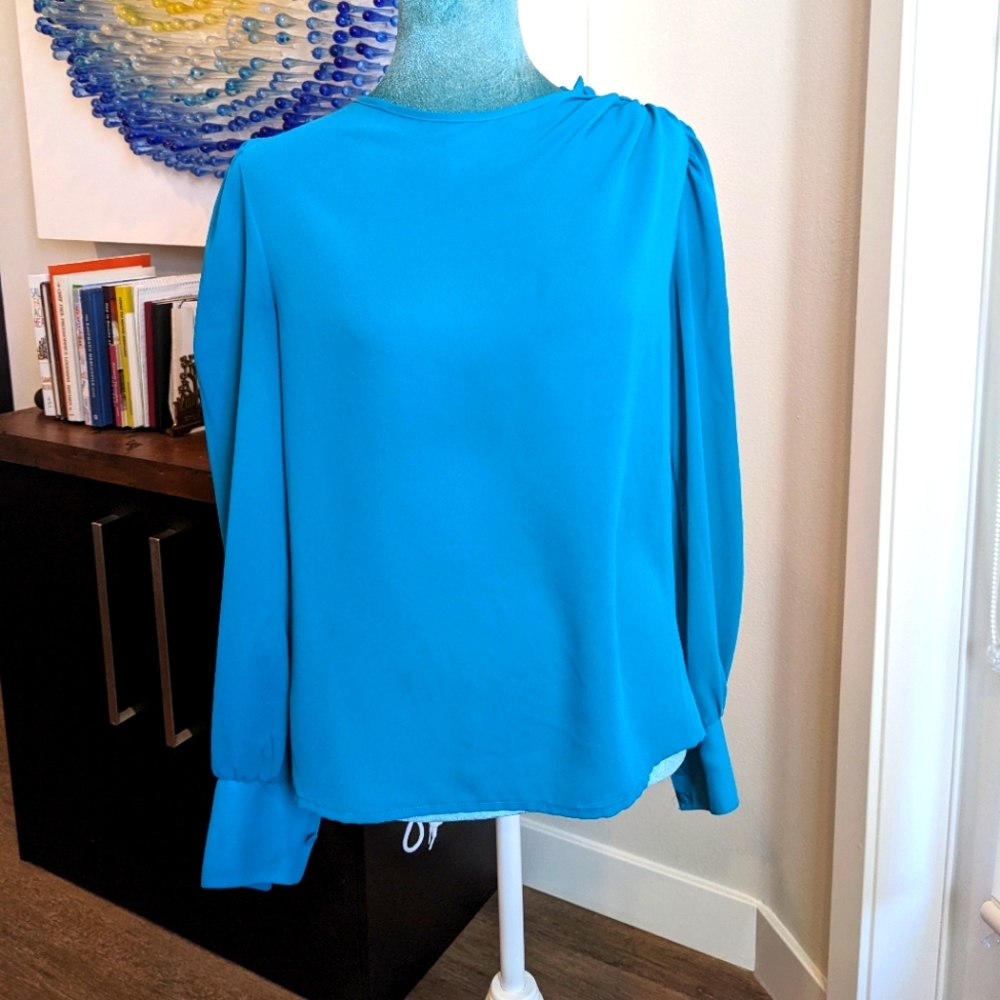 Vintage teal blouse